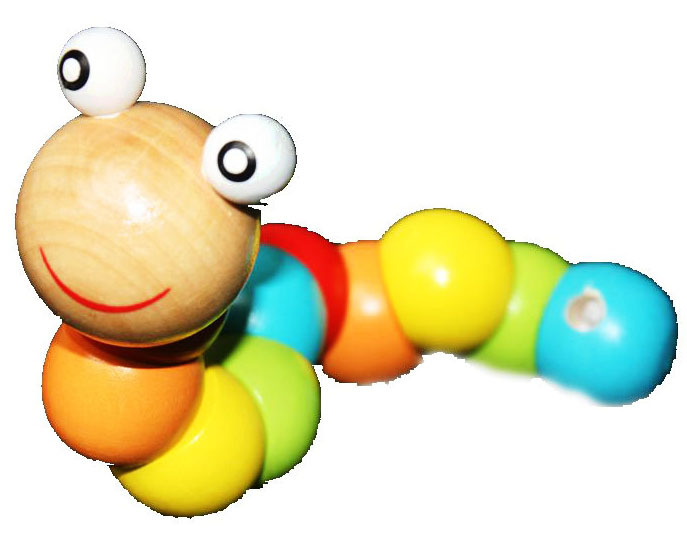 扭扭虫 百变彩色木制毛毛虫 宝宝玩具 锻