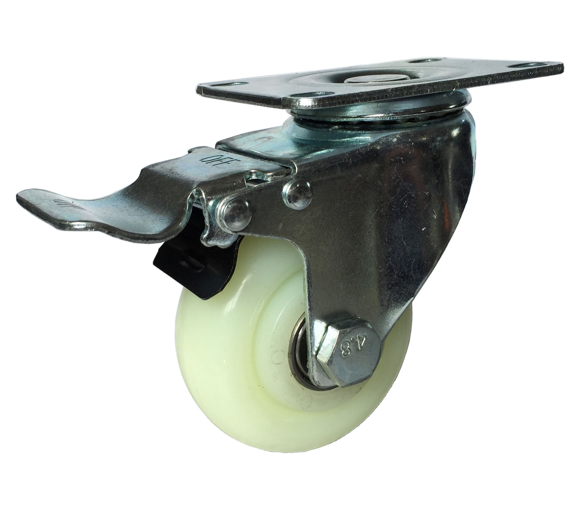 广东 双轴白尼龙万向轮 3寸