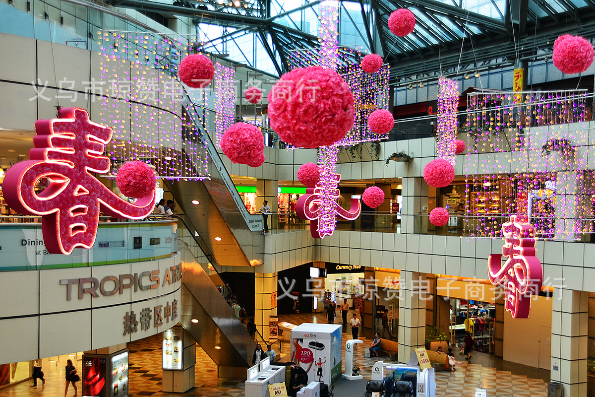 厂家直销 商场中庭装饰布置 春节新年喜庆装饰吊饰 商场美陈