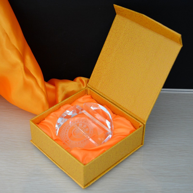 批发企业商务名片盒/座 水晶刻面面包球定制 公司宣传实用礼品