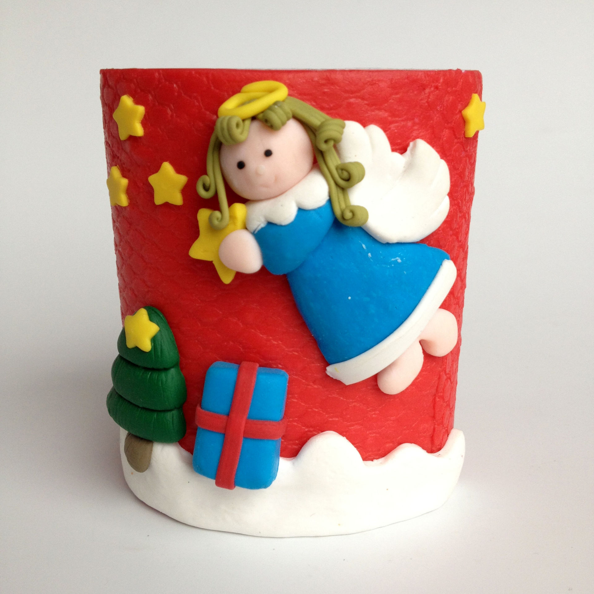 创意卡通笔筒动物塑料软陶工艺礼品摆件圆形广告办公收纳笔筒