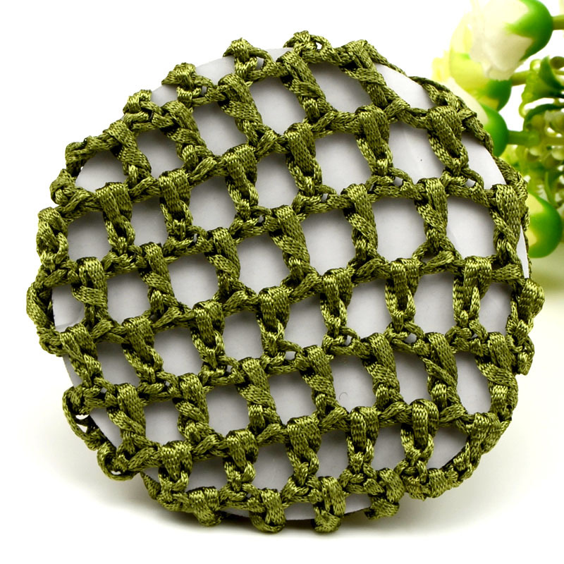 粗绳diy职业头花网兜 手工钩编发网网兜 头花盘发饰品 百搭丸子头