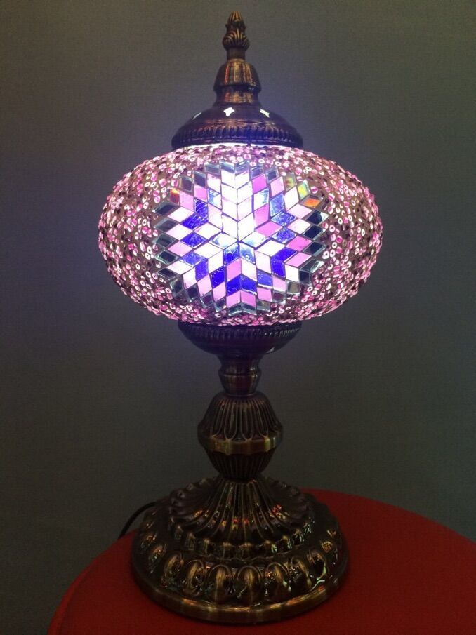 土耳其灯铁艺台灯马赛克琉璃灯地中海风格灯_义乌市旮旯灯具有限公司