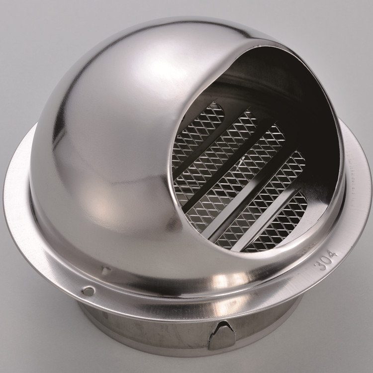 不锈钢风帽_劳芳304不锈钢加厚风帽外墙防雨防风罩管道排风口4寸6寸
