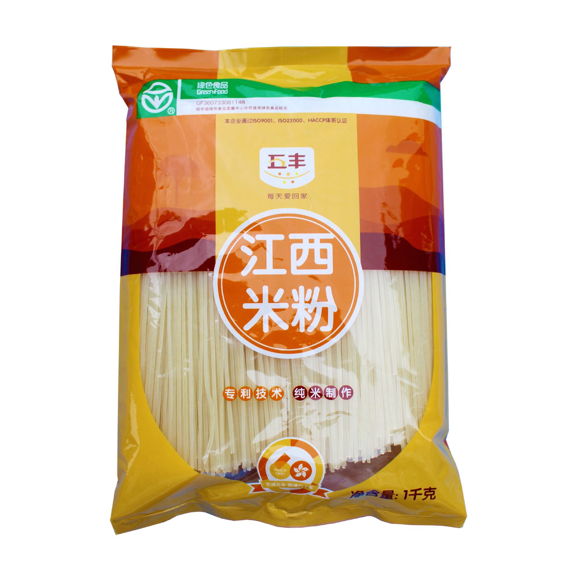 五丰牌江西米粉1kg12箱过桥米线河粉方便粉丝