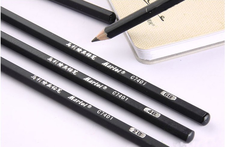 正品马利铅笔 马利高级绘图绘画素描铅笔c7401 2h-8b