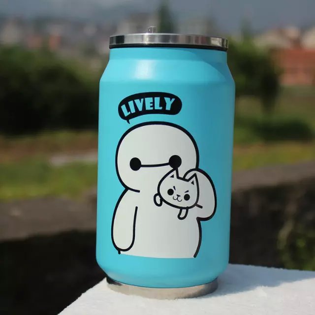 大白保温杯 不锈钢卡通保温杯 易拉罐可乐罐