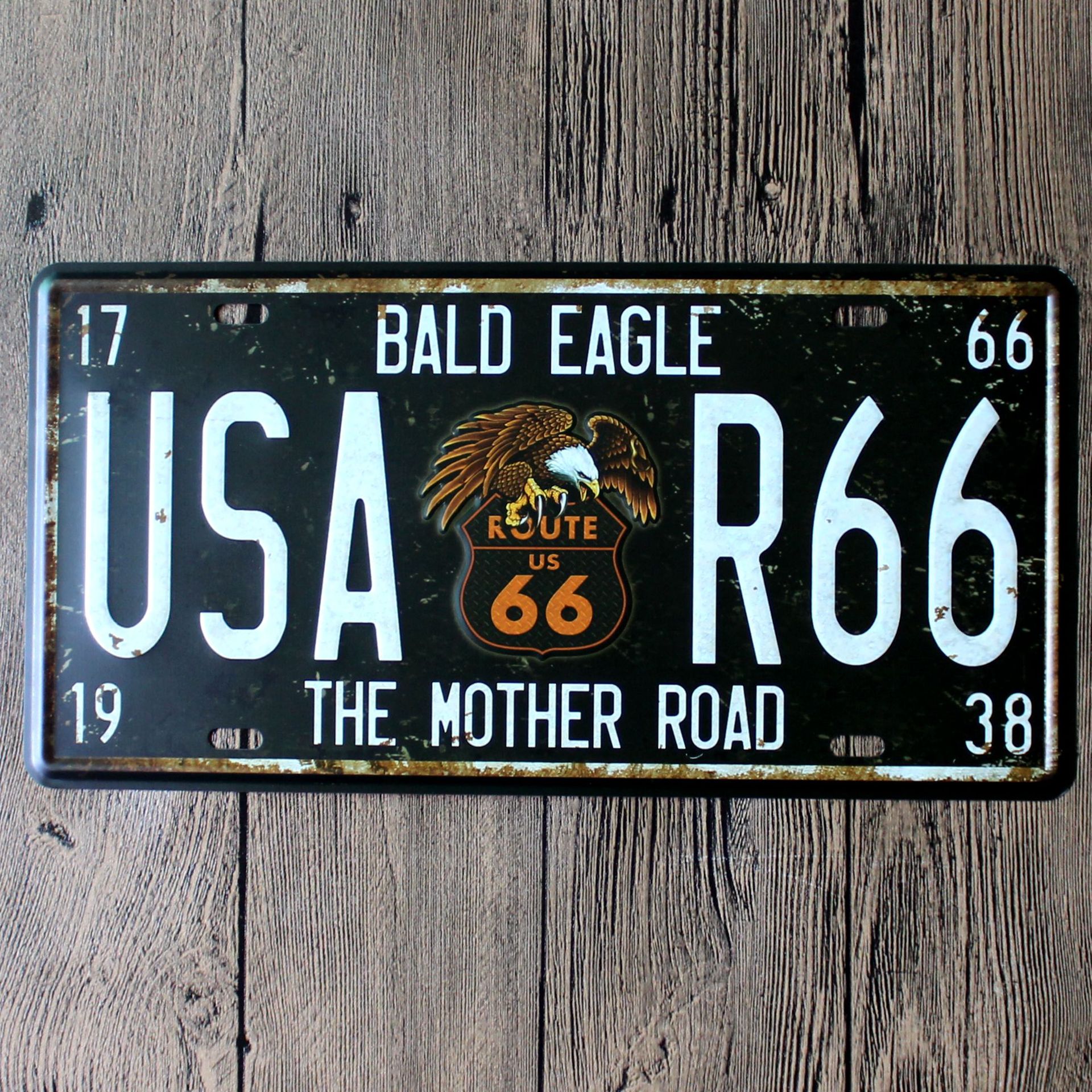 老鹰66号公路 复古车牌装饰 铁皮画 家庭 酒吧 外贸货源 9053