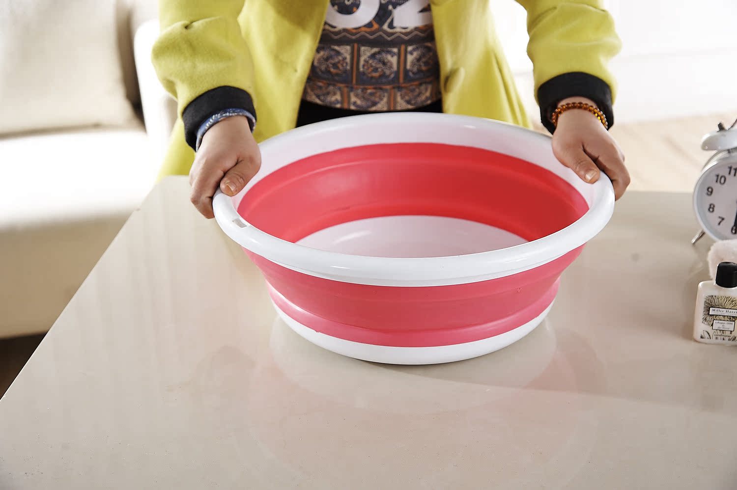 新款折叠脸盆旅游户外便携折叠水盆 婴儿洗脸盆折叠盆批发