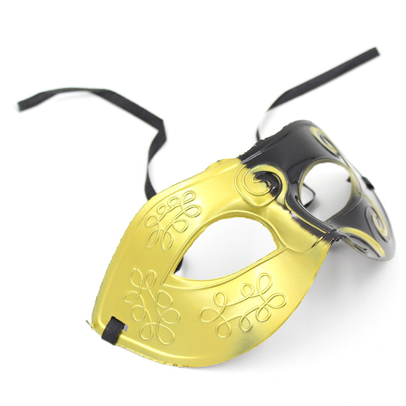 芳盼玩具万圣节舞会用品半脸面具街舞彩绘面具男士面具复古面具