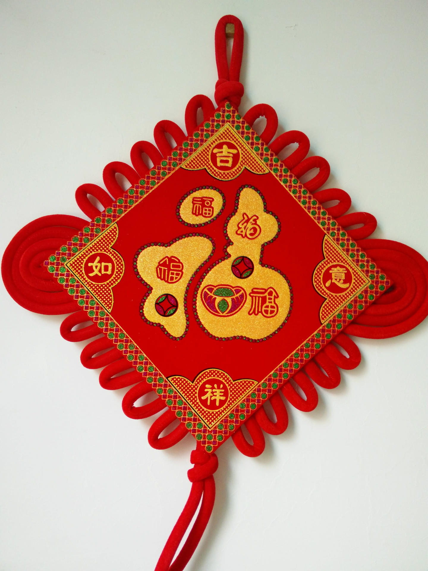 新款手工中国结单线印花福字挂件吉祥结 年货礼品中国结厂家直销
