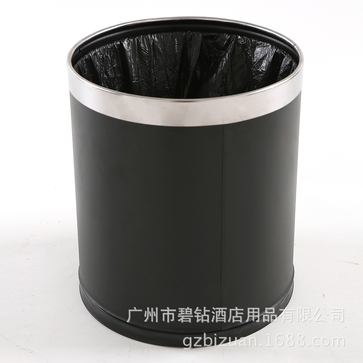 特价双层单层烤漆酒店客房宾馆ktv专用垃圾桶圆形无盖阻燃桶