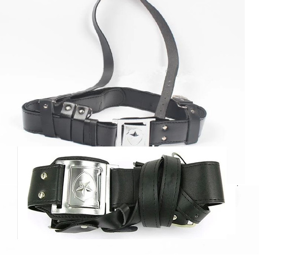 老款保安武装带 皮革腰带 新式保安腰带 黑色斜跨保安皮带