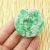 Manufactor Direct selling Myanmar jade Dry Green Lung Health carving brave troops Male and female models pendant