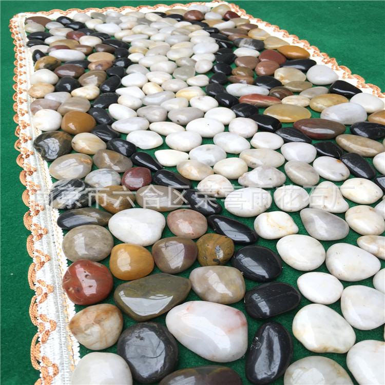 雨花石足垫鹅卵石足底按摩垫脚底穴位器家用地垫脚垫石子路指压板