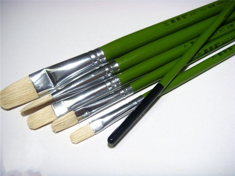 谢德堂515鸭舌头猪鬃毛水粉笔油画笔 高档狼毫丙烯画笔