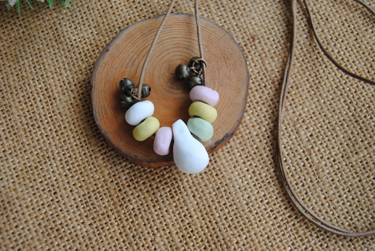 手作陶瓷色泥小清新 项链可爱日韩森系 礼物陶瓷首饰文艺范