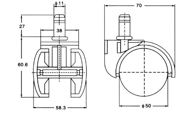 厂家直销办公转椅万向轮 pu轮 静音轮