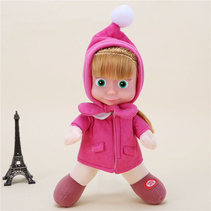 俄罗斯动画片玛莎和熊 无机芯毛绒玛莎熊 -公仔,玩偶,娃娃