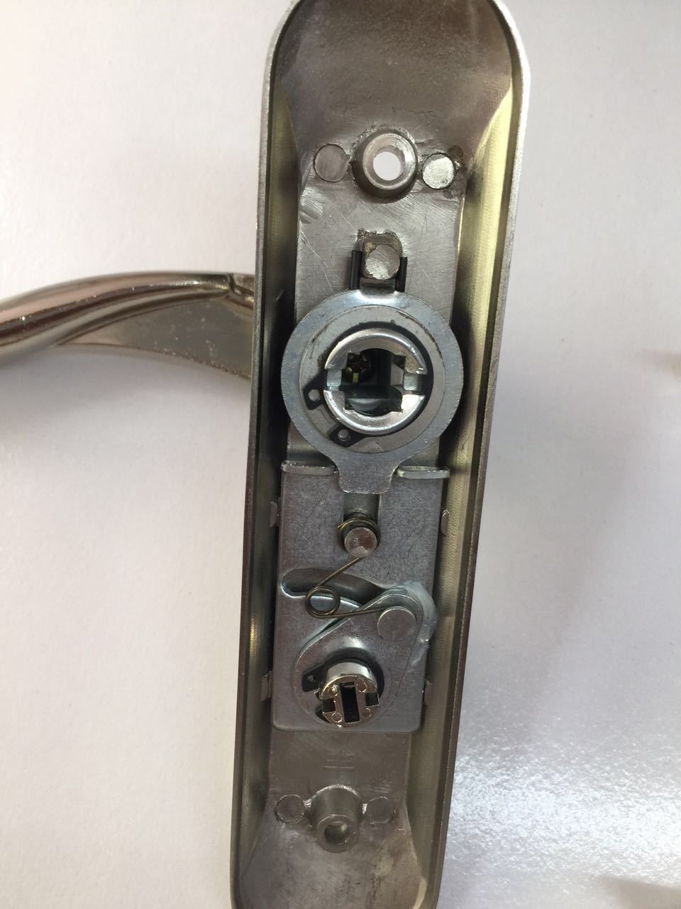 不锈钢卫生间门锁 单舌浴室执手锁孔距110mm无钥匙厕所洗手间门锁