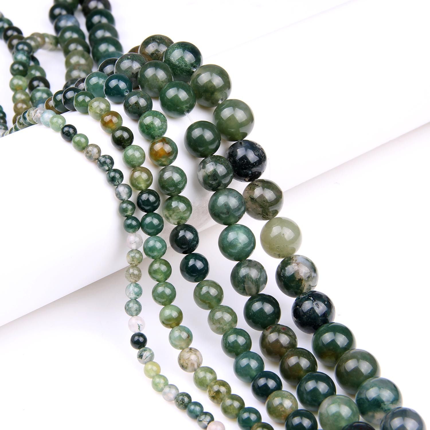 diy饰品配件 散珠 串珠 天然水晶 海藻石 水草玛瑙半成品