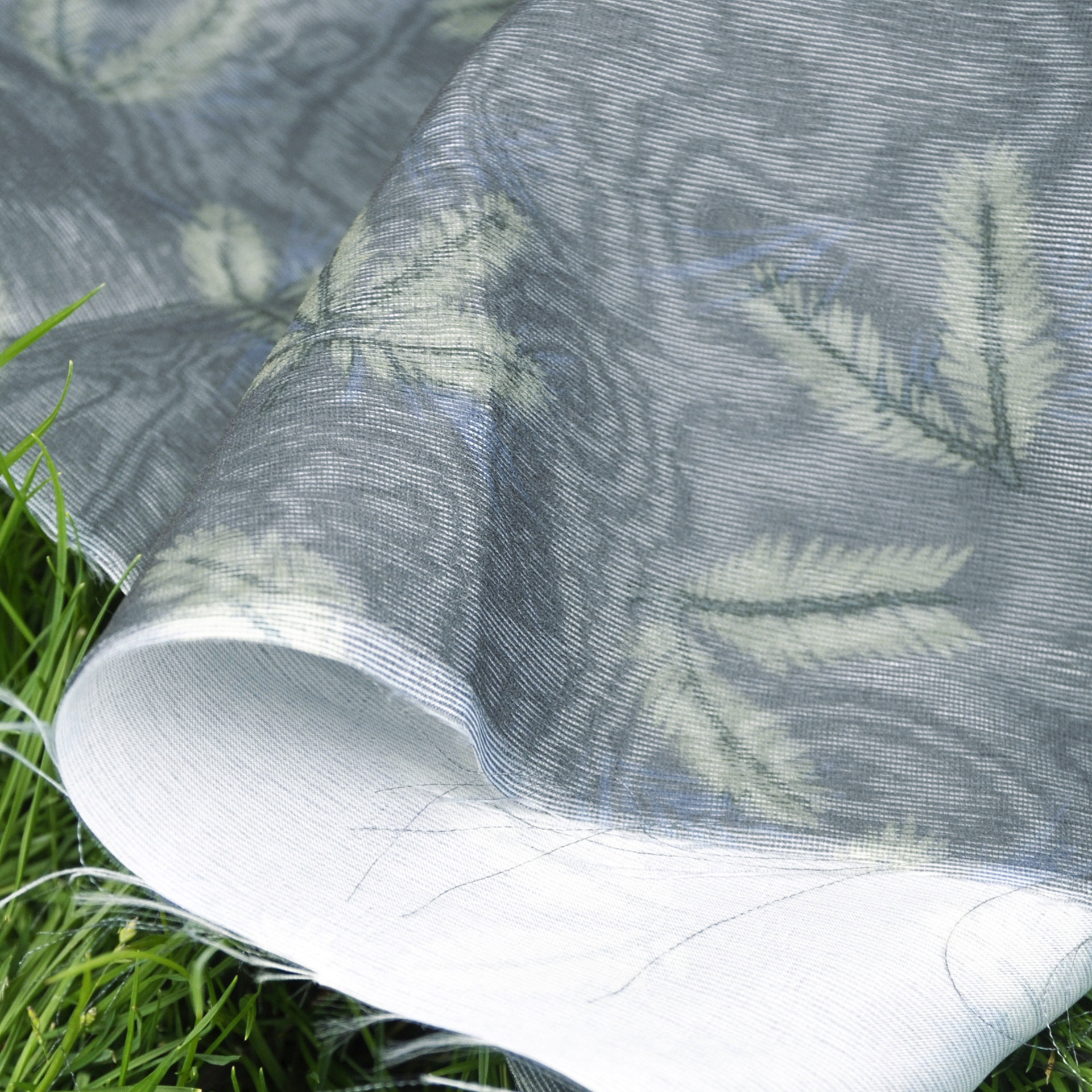 欧根纱印花 双层印花 高档女装面料厂