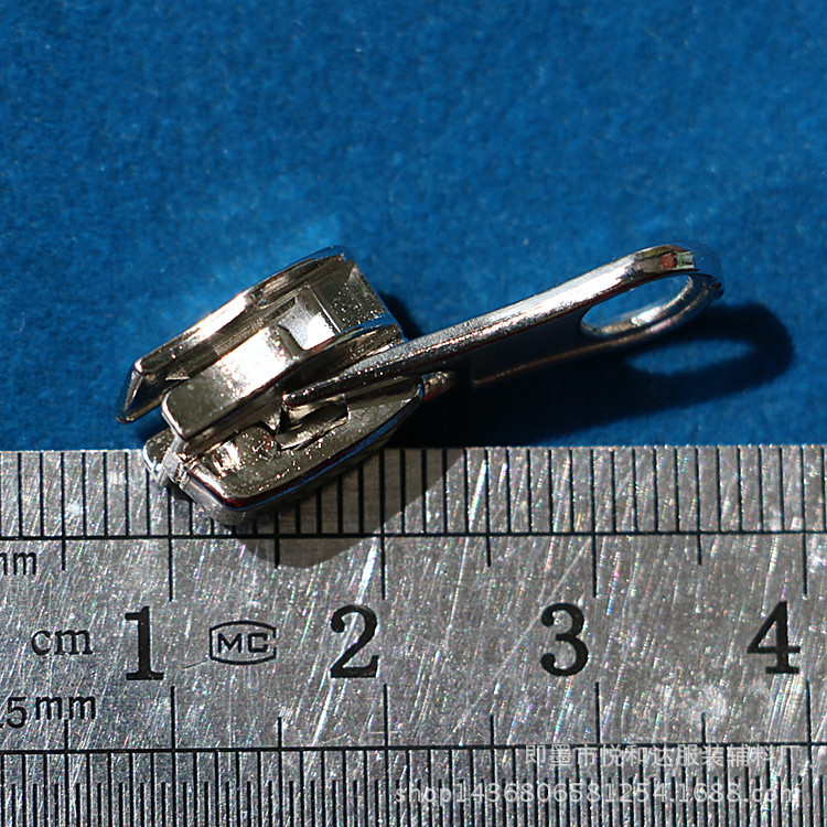 现货 箱包服装前门拉链 5号尼龙拉链头 金属拉头 亮银半圆拉头