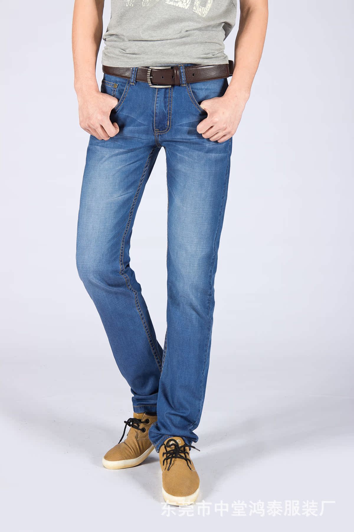 青少年休闲男士牛仔裤中低腰牛仔裤男经典牛仔裤新塘厂家库存直销