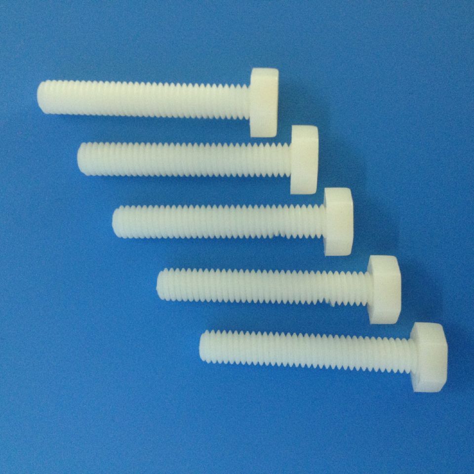 pp白色外六角塑料螺丝 塑料螺钉 m10专业生产厂家直供 紧定螺钉
