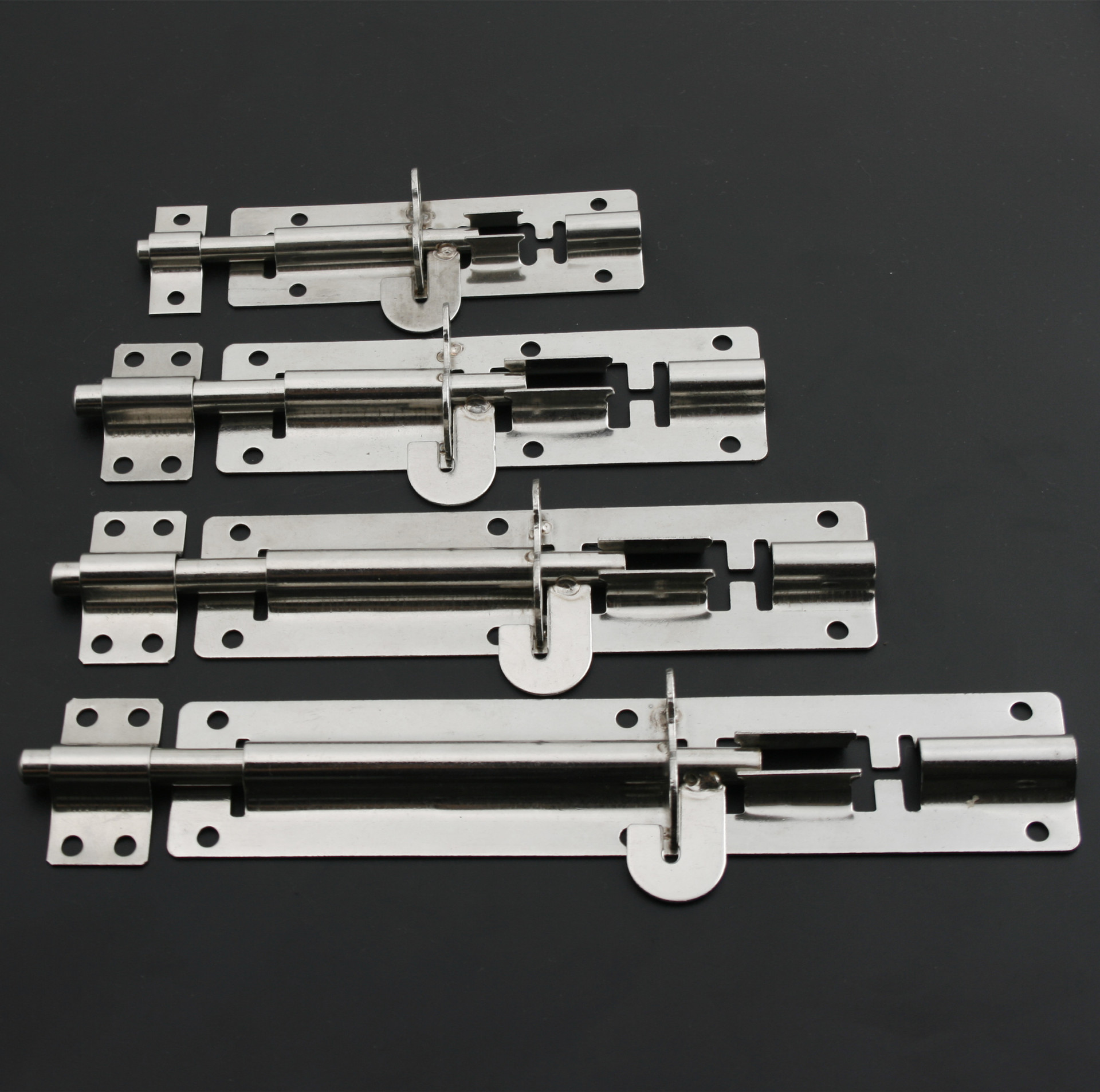 4寸不锈钢插销防盗木门加厚门栓门锁门窗配件搭扣老式明装免打孔