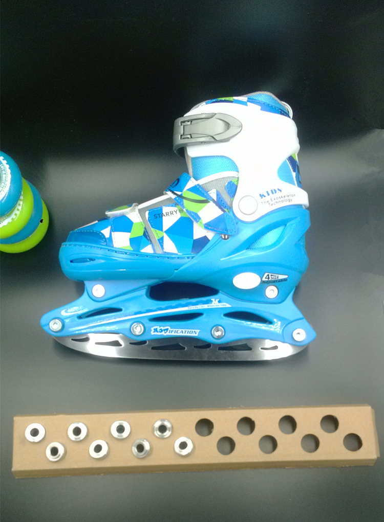 轮滑鞋球刀冰刀片 不锈钢冰球刀 轮滑可换式冰刀全套 工厂直销