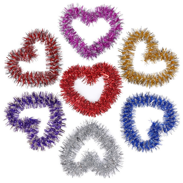 节日庆典圣诞树装饰彩带 六一布置装饰用品毛条 圣诞节拉花彩条