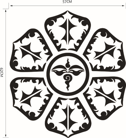 外贸印度佛教艺术装饰墙贴花贴纸曼荼罗客厅卧室家居壁画aw9502