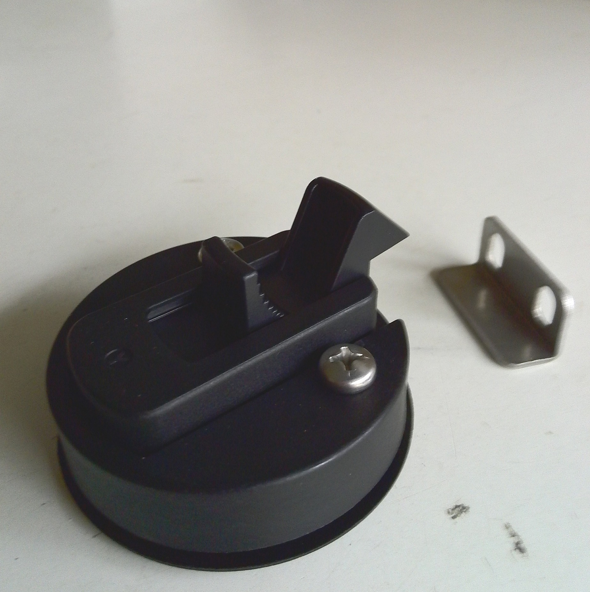 拉动式平面塑料扣锁 按压式门锁dk619-2pa 埋入式圆形塑料平面锁