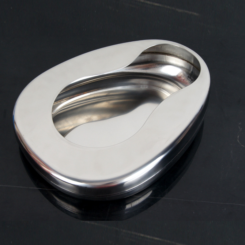 加厚不锈钢便盆 卧床式接便器 老人男女用坐便器 医用便盆 尿盆