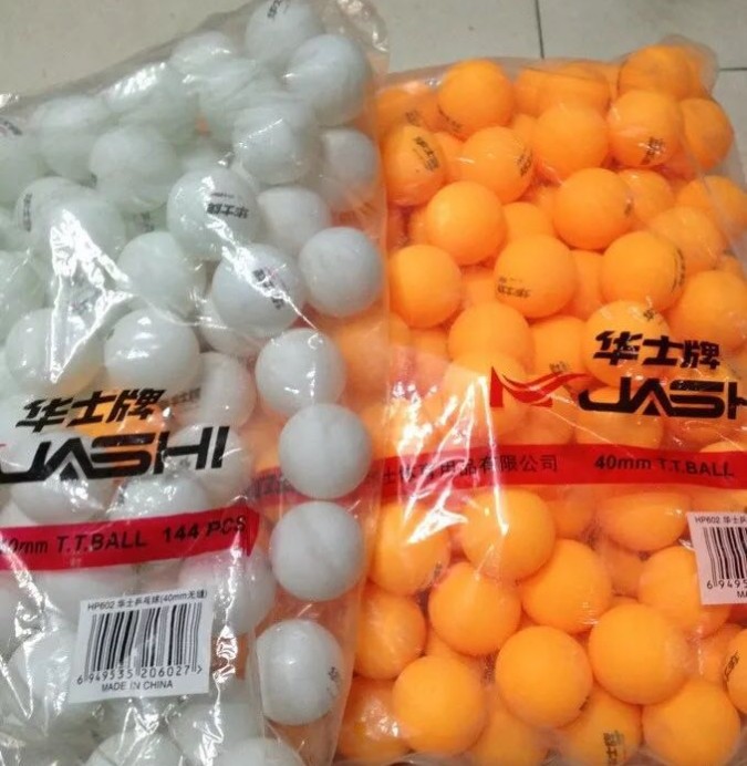 华士牌体育训练 乒乓球 华士40mm普通有缝乒乓球散装袋装球批发