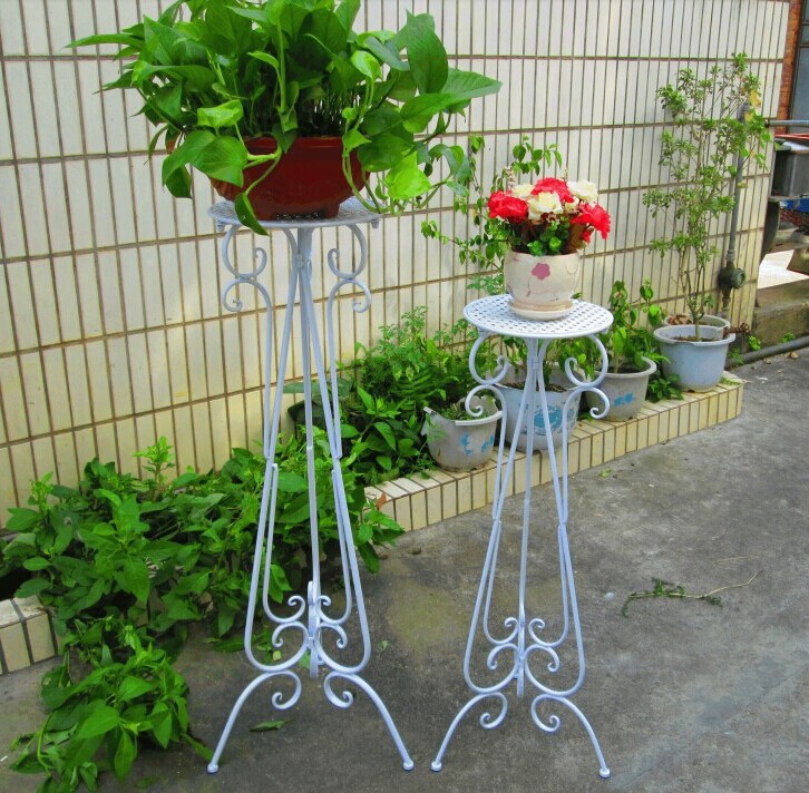 欧式铁艺花架室内可移动单层花架创意室外落地花盆架批发