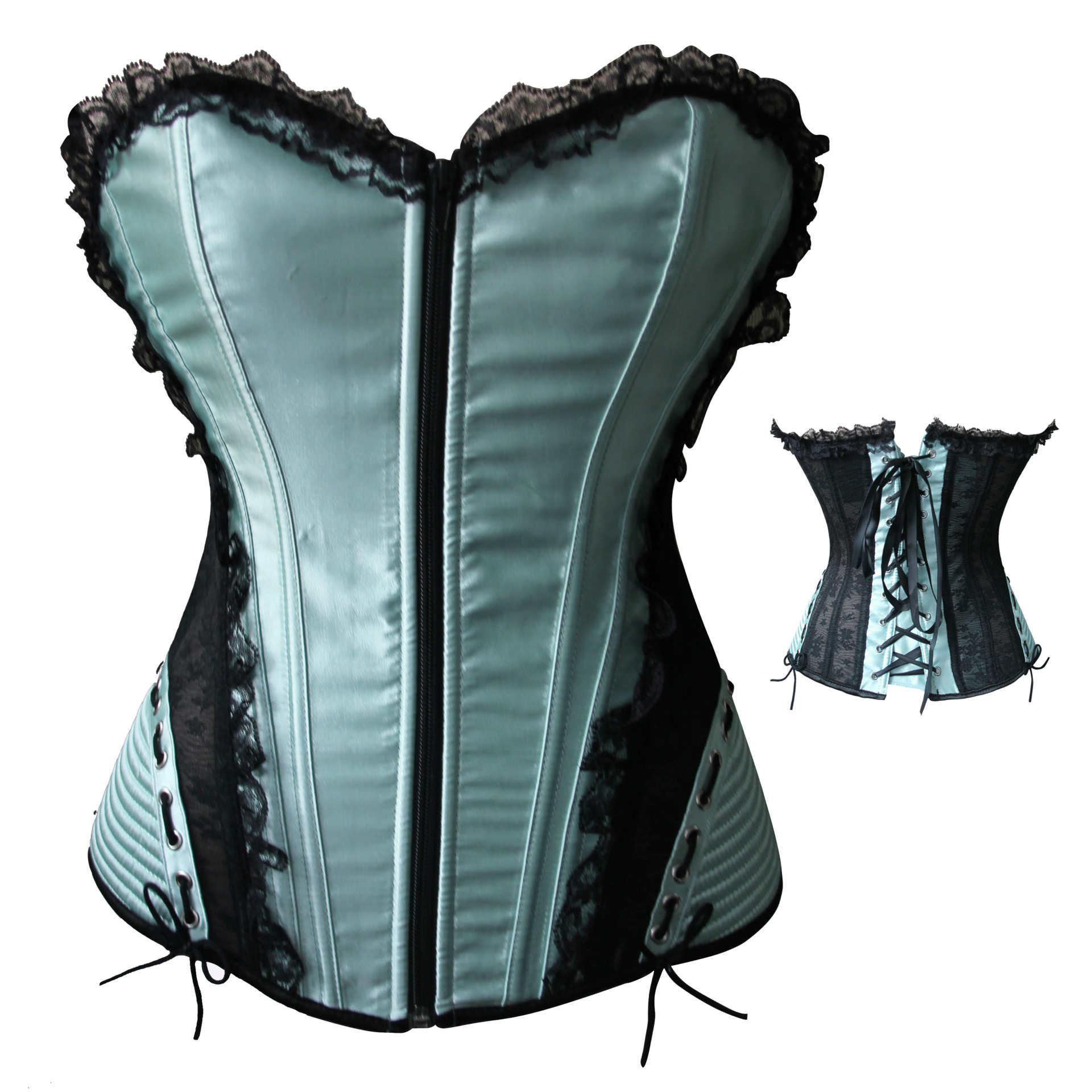 塑身衣 欧美 宫廷蕾丝款合跨透气透明露背新款束身衣批发1143多色