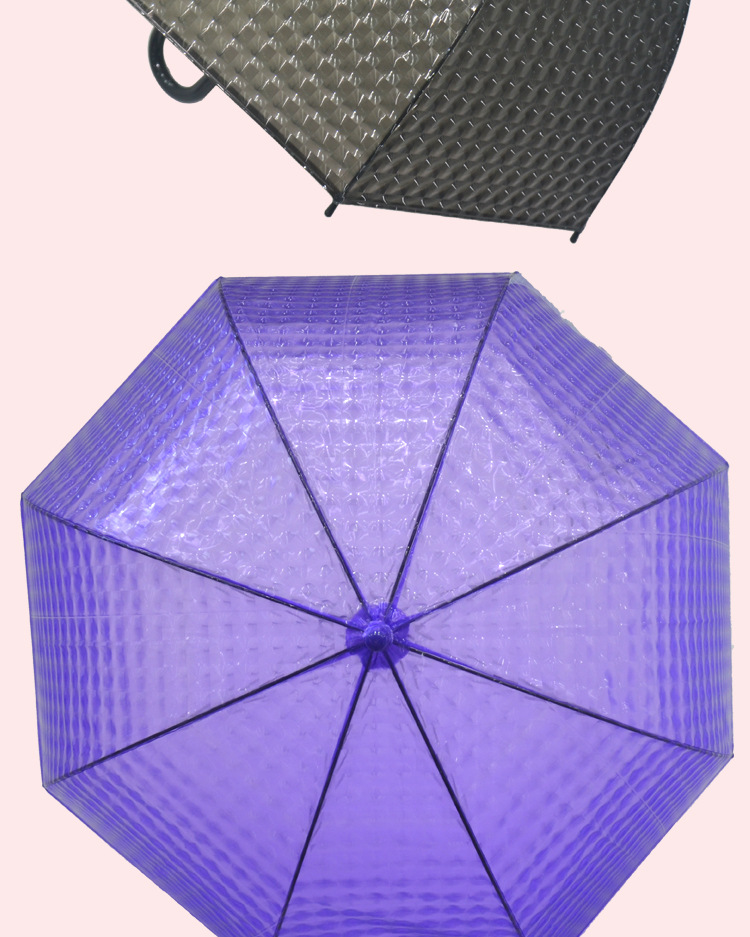 新款3d立体直杆透明伞 加厚poe阿波罗雨伞 创意雨伞定制批发
