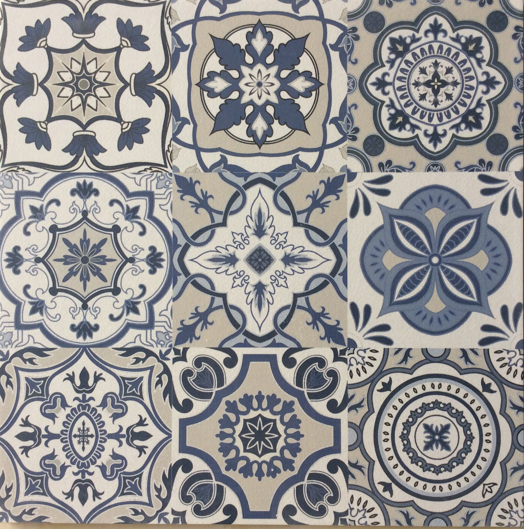 彩绘小地砖 300×300仿古砖花砖 防滑防水 餐厅复古厨房