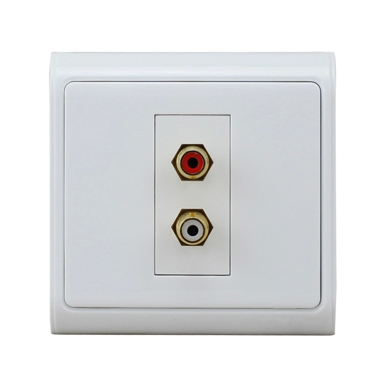 甬威n86901610莲花插座rca线dvd功放av墙壁插座