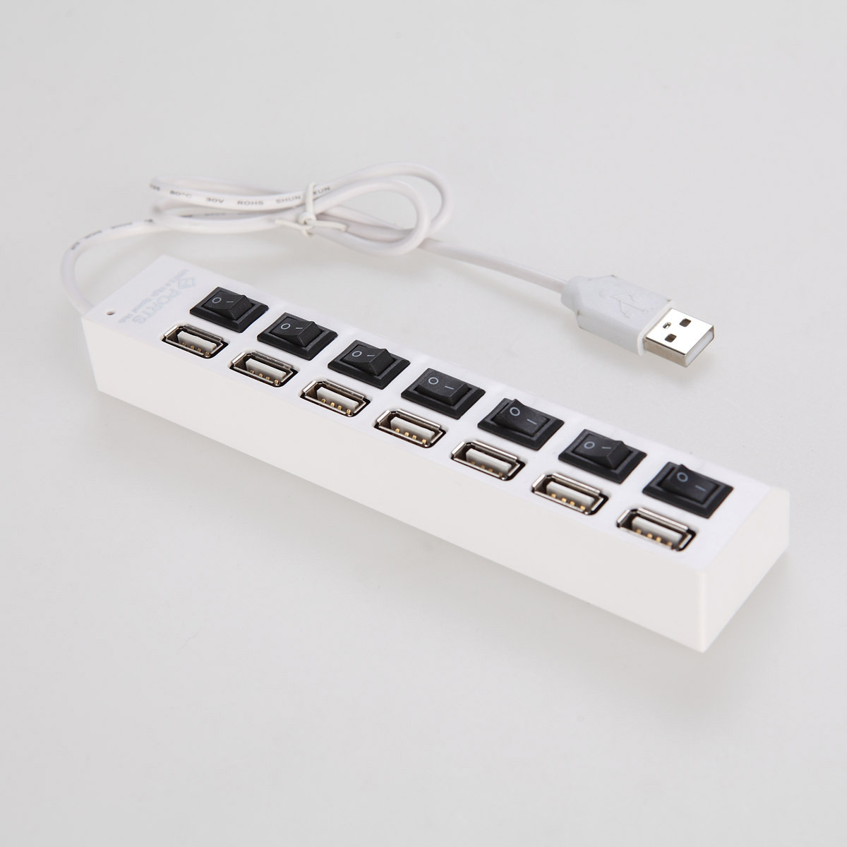 0hub 7口分线器 电脑集线器 带开关hub 电脑分线器极速版