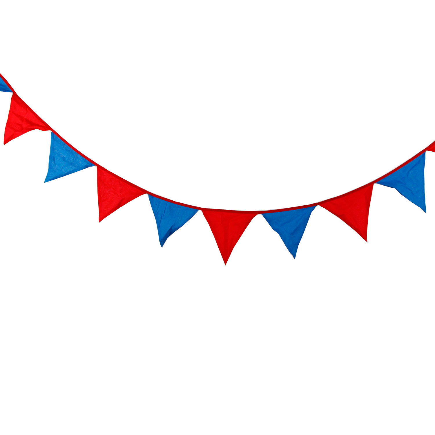 新品红蓝双色超人主题家居装饰三角旗棉布串旗户外婚礼派对装饰