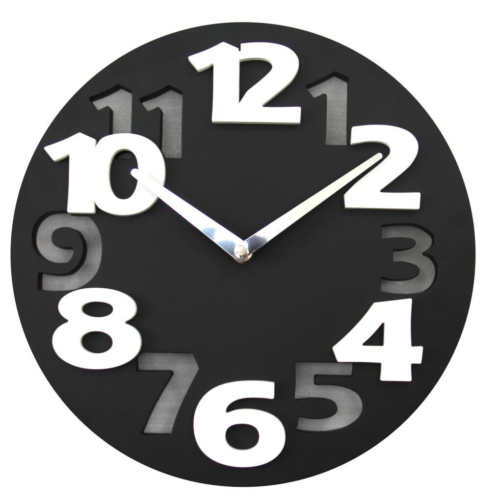 bogo time 3d数字挂墙钟静音环保