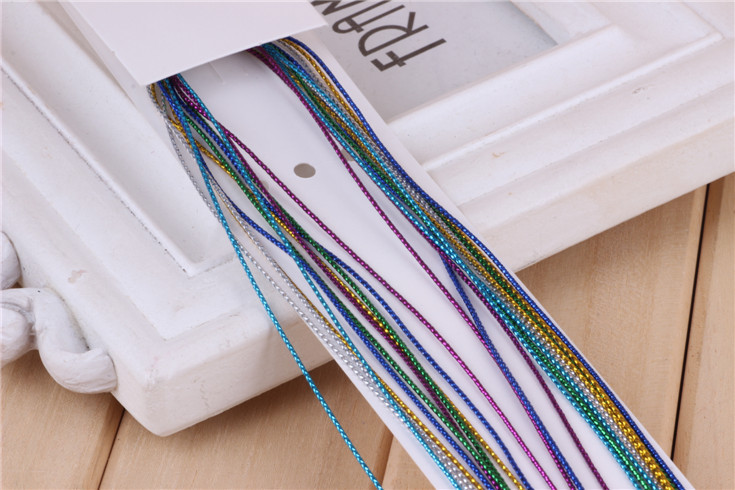 云南七彩编发绳丽江民族风彩色编发绳编头发辫子绳金丝七彩绳