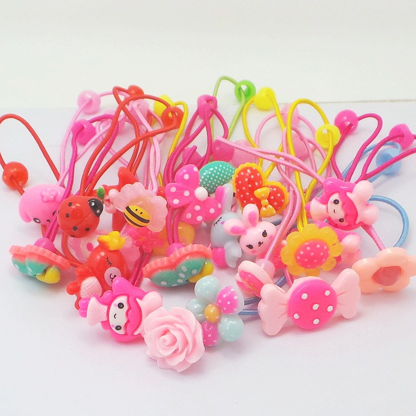 韩版儿童手工发绳韩国卡通多色皮筋头绳时尚松紧绳树脂发饰品批发
