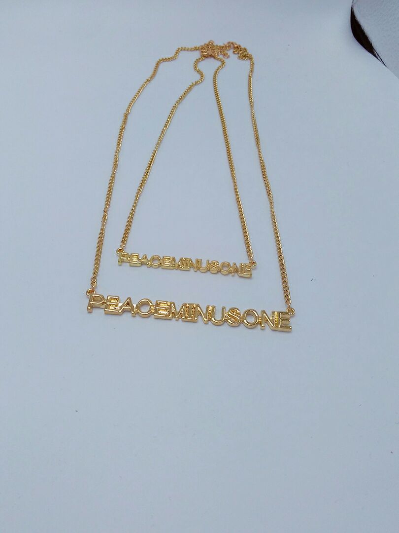 g-dragon 权志龙同款 peaceminusone项链 镀金色 男士歌谣