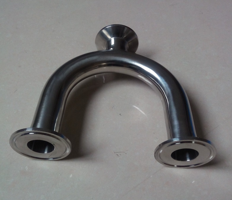 管件 三通 >厂家直销优质不锈钢304三通 卫生级内外镜面快装u型三通