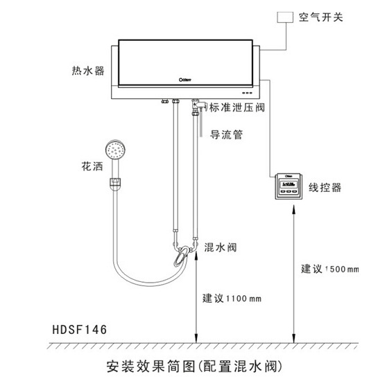 热水器立面图图片