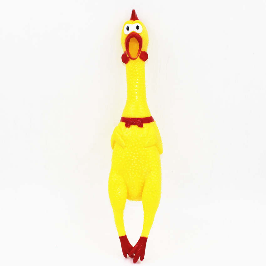 厂家直销中号惨叫鸡绝望鸡搪胶玩具地摊货整蛊玩具发泄恶搞